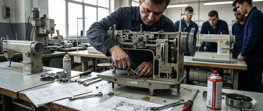 Manutenção de Máquina de Costura Industrial